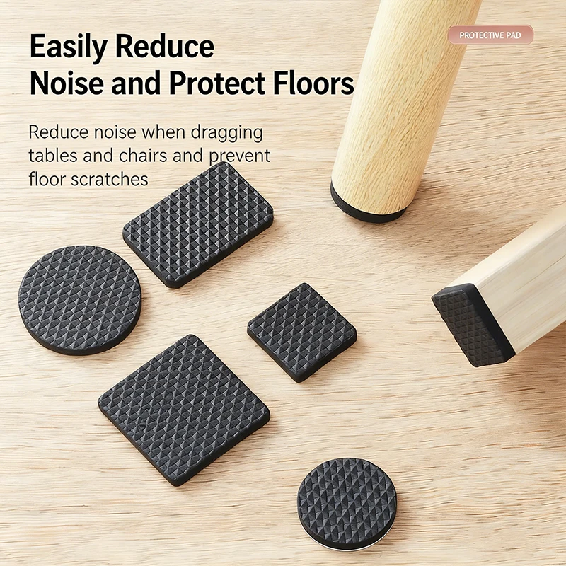 Chair Silent Foot Pads, Sofa Dining Chair Anti-Slip Stickers, Table and Chair Leg Protection Covers, Table Leg Foot Covers