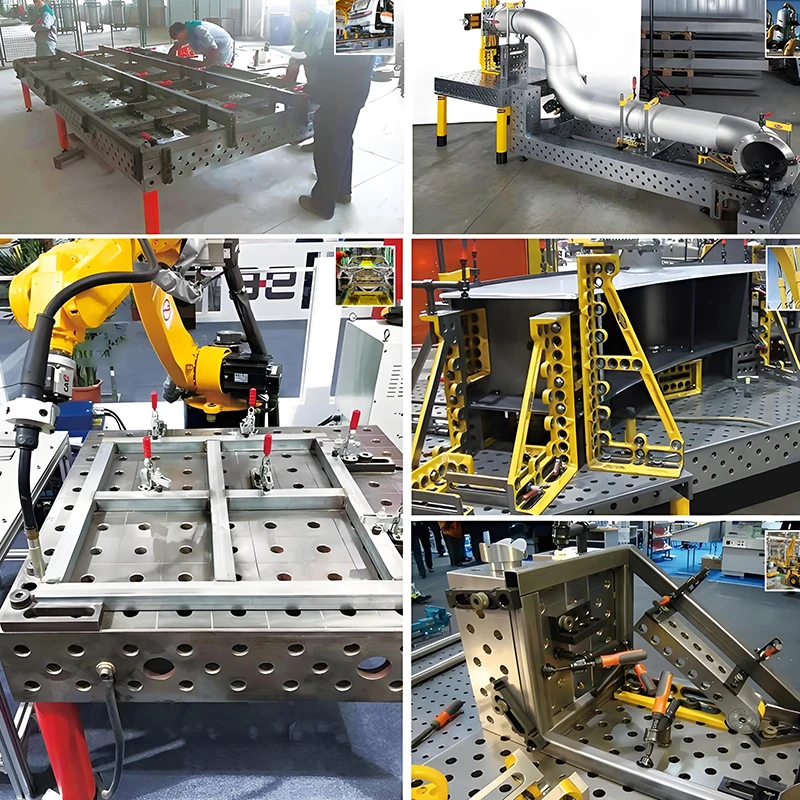 Precision 3D Cast Iron Plasma Nitrided Welding Platform Table D28 Adjustable Welding Table