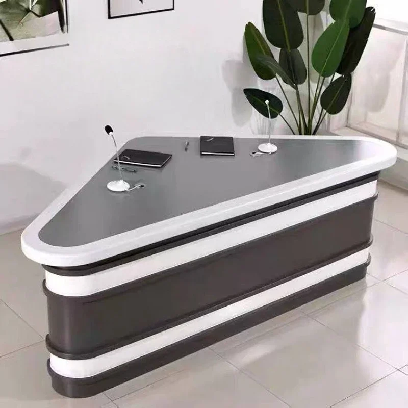 Essential Office Supplies Custom Size Baking Paint Company Welcome Front Desk Hospital Clinic Guidance Reception Desk