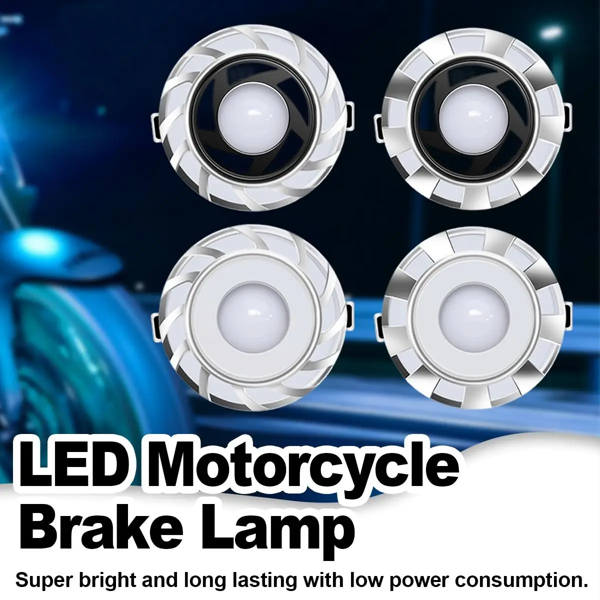 

Colorful Motorcycle Led Brake Taillights Light Flashing Tail For 12V Bulb Bright Rear Accessories Lights Motorbike Rgb Universal