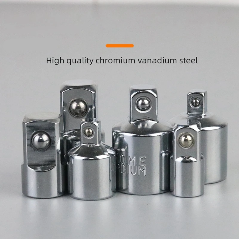 HOT-6Pc Socket Converter Adaptor Set Sleeve Adapter 1/2,3/8,1/4 Interchangeable Adapter Ratchet Wrench Attachment
