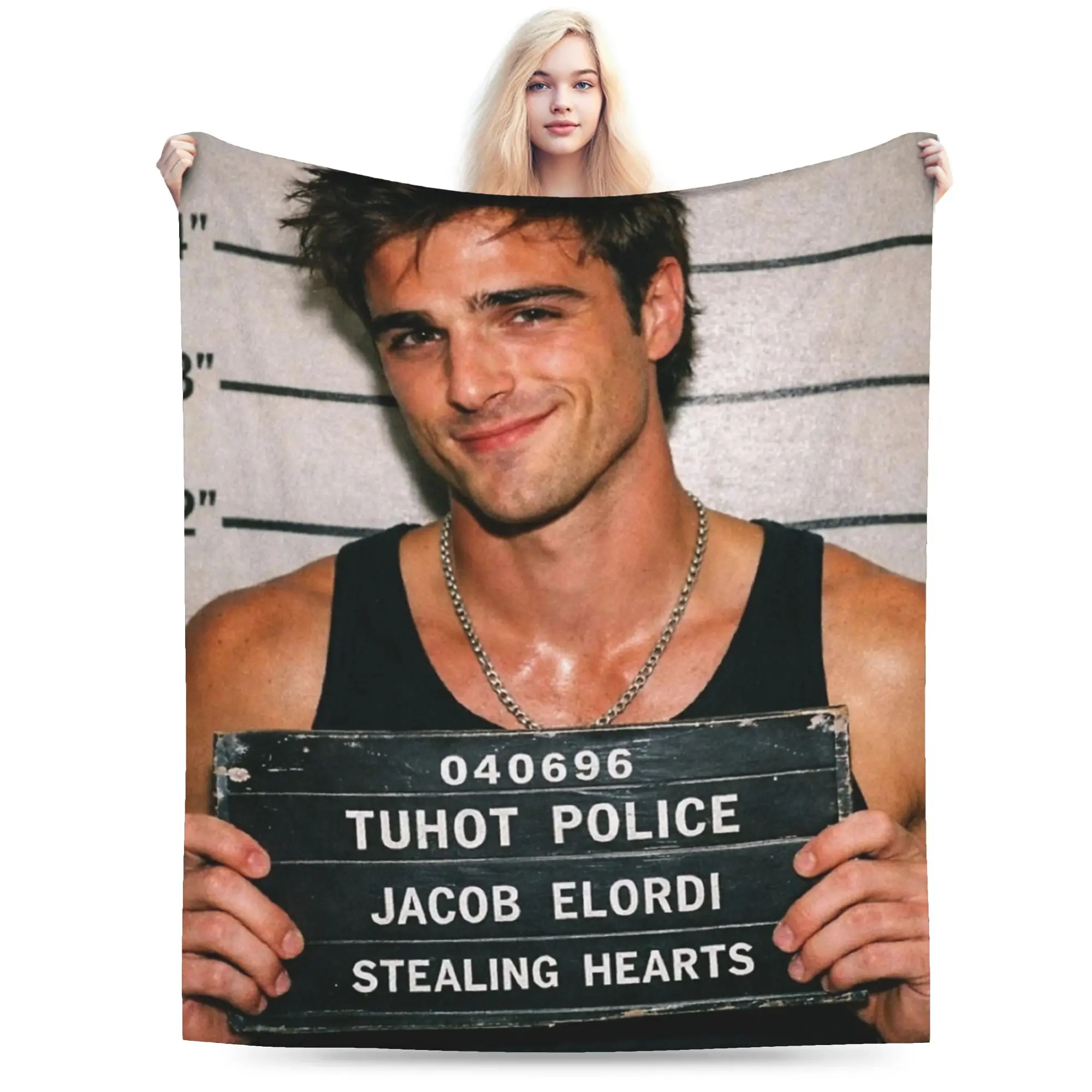 Jacob Elordi is Stealing Hearts Blankets Fleece Decoration   Multi-function Super Warm Throw Blankets for Bed Outdoor Rug Piece