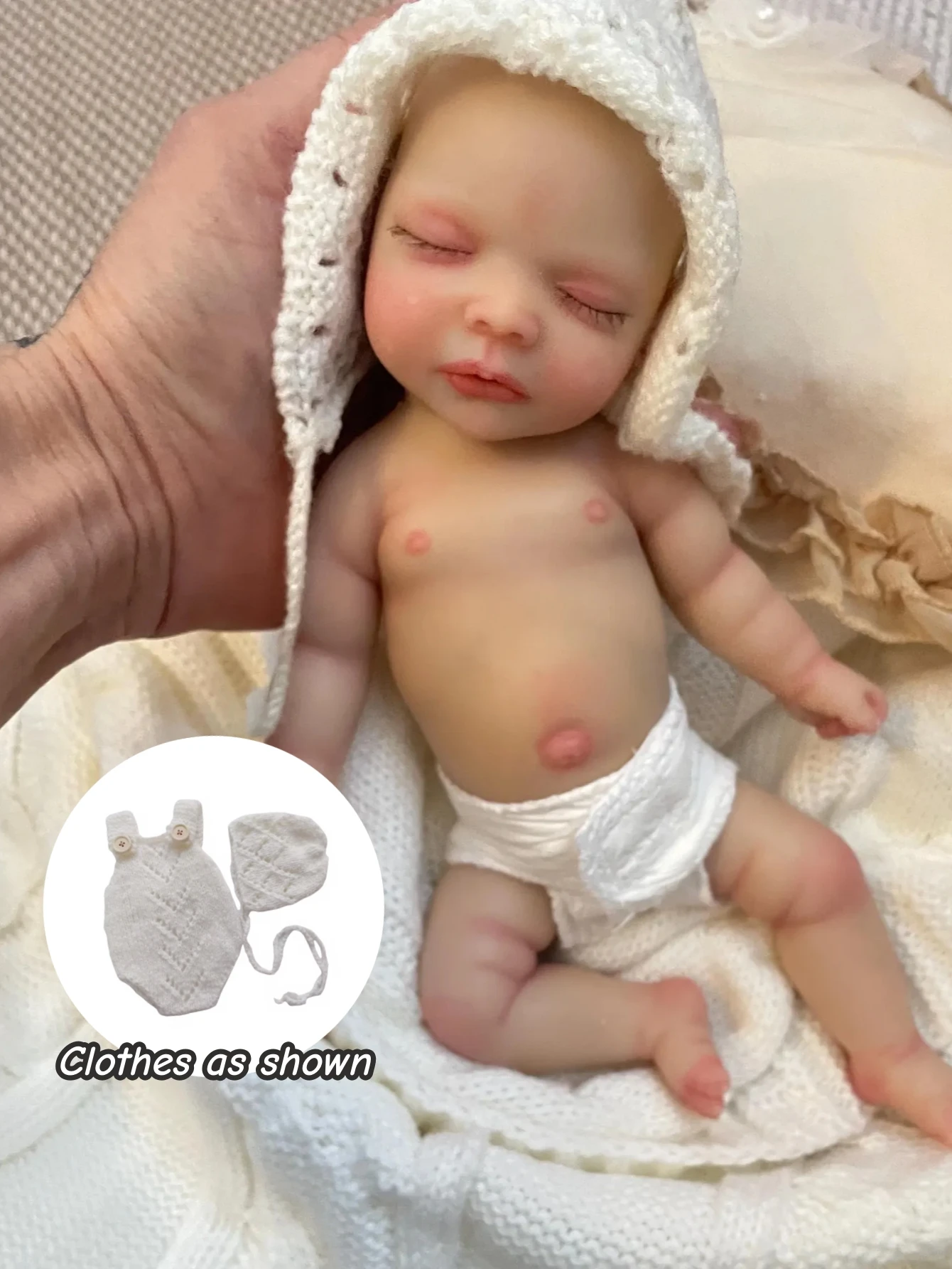 

Открытый рот 10-дюймовая Bald Sam Girl Реалистичная силиконовая кукла ручной работы с закрытыми глазами Мягкая новорожденная Bebe для детей Подарки на день рождения