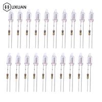 20pcs Neon Indicator Lamps With Resistance Connected To  220V 6*16 Mm Indicator