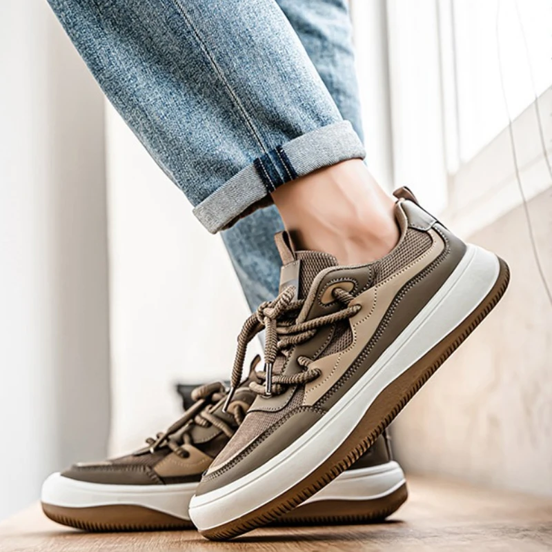 

New Men's Casual Sneakers Breathable Mesh Surface Running Shoes Versatile Anti-slip Soft Sole Vulcanized Shoes Tenis Para Hombre