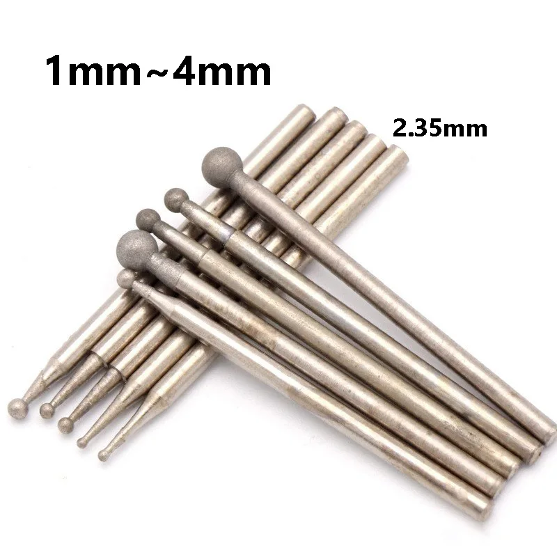 1 مللي متر 1.5 مللي متر 2 مللي متر 3 مللي متر 4 مللي متر كروية نحت لقم نحت الكرة صنع من النحاس رأس مطحنة لتلميع أدوات جلخ