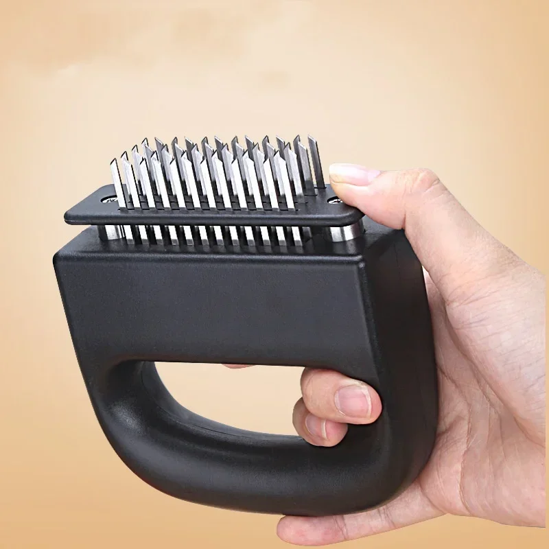 Ablandador de carne con 48 cuchillas de acero inoxidable, ablandador de aguja ultra afilado para ablandar carne, accesorios de utensilios de cocina