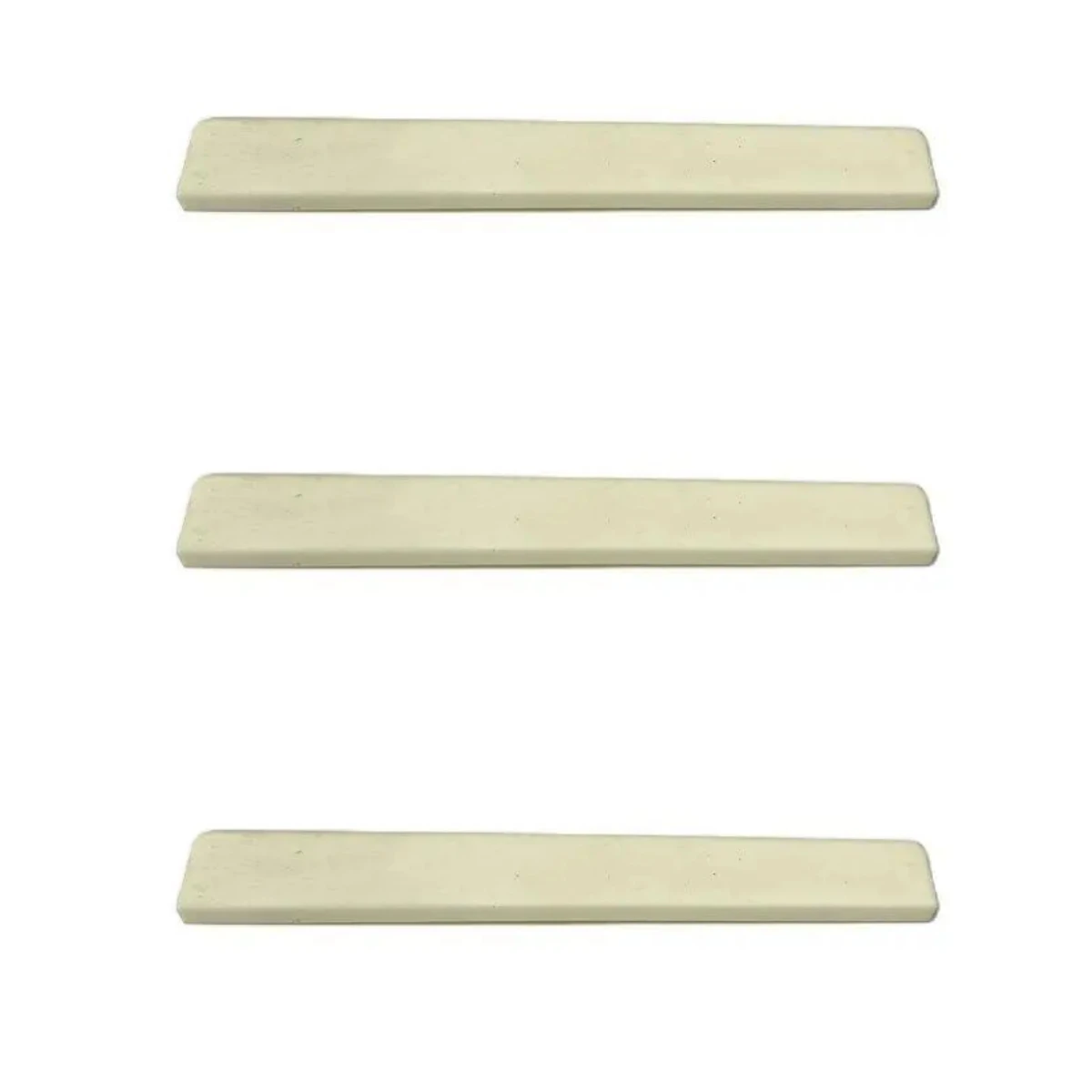 Bass Guitar Bone Saddle and Nut Set (Bridge & Nut), Made in Korea, for Bass Replacement Parts 75.7x10.6x2.9mm