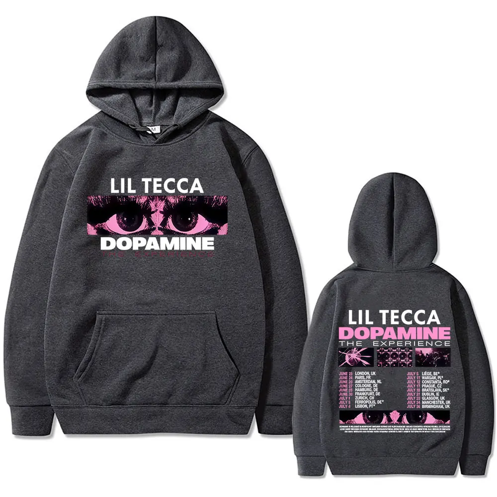 Rapper Lil Tecca Lil Tecca Dopamine The Experience Tour 2025 Hoodie Men Women Hip Hop Fashion Pop Music Sweatshirt Streetwear