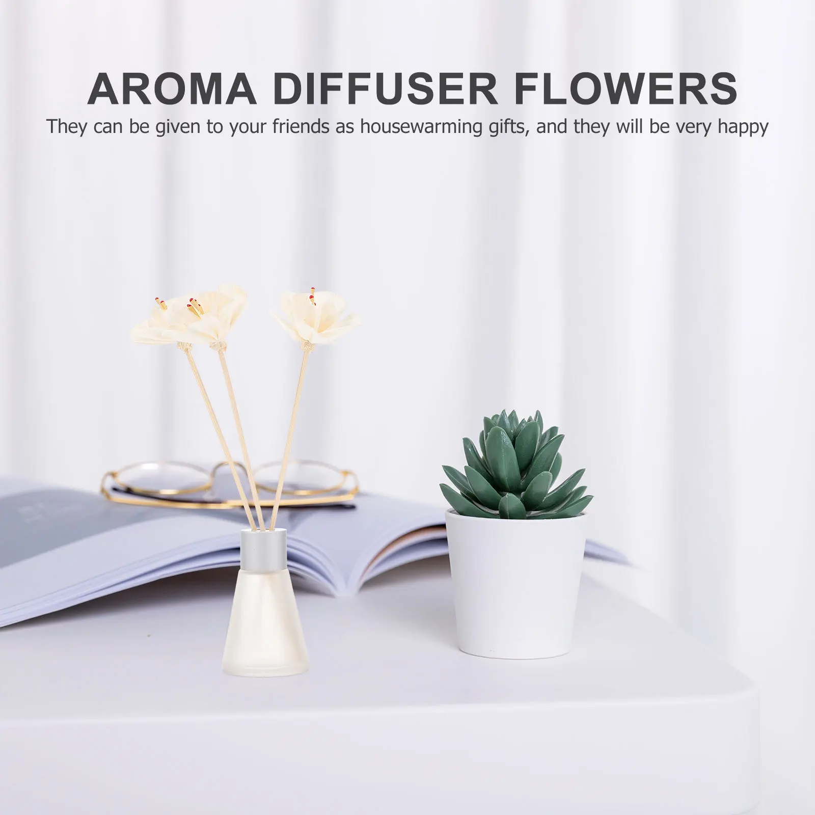 

3Pcs Wood Aroma Diffuser Sticks Natural Fragrance Flowers Essential Oil Scent Home Office Bathroom Incense Decoration