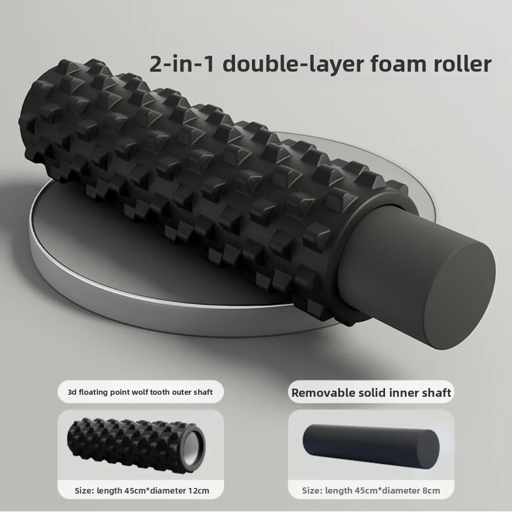 2-In-1 Solid Spiky Foam Roller - Yoga Fitness Massage recension och pris