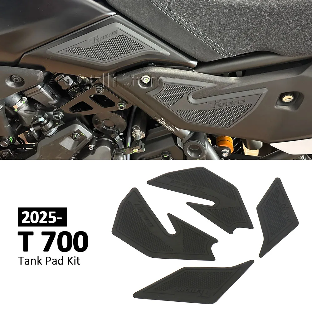 

For Yamaha T700 Tenere700 Tenere 700 2025 Motorcycle Side Fuel Tank Pads Protector Stickers Knee Grip Traction Pad Kit