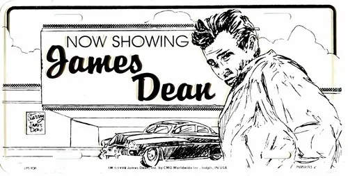 DEAN EMBOSSED METAL LICENSE PLATE AUTO CAR TAG MOVIE THEATER #X08 Aluminum