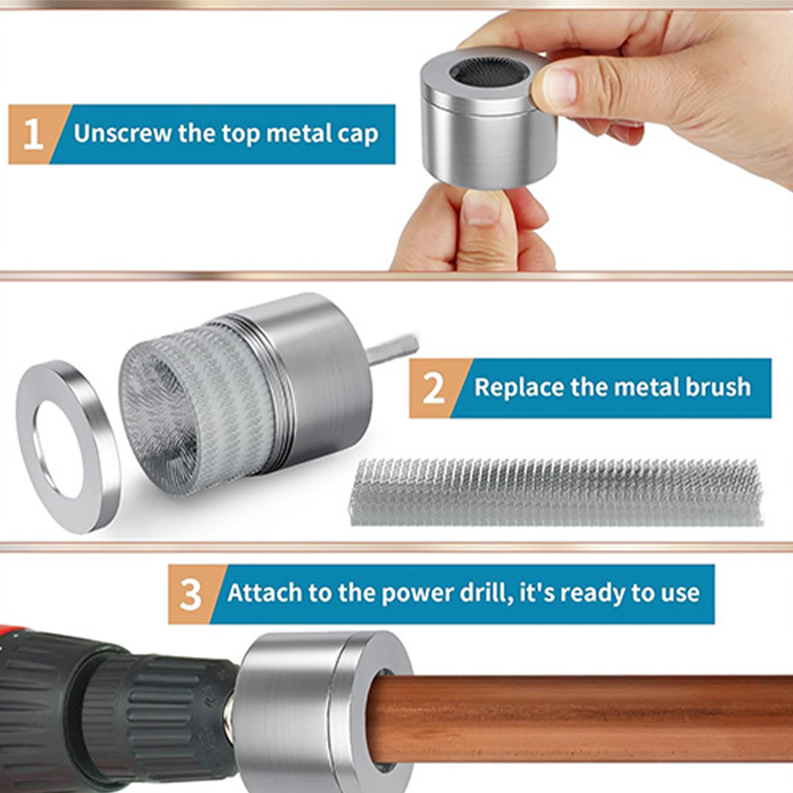 المعادن النحاس أنبوب تنظيف فرشاة 15 مللي متر 22 مللي متر أنبوب الحفر أنبوب تنظيف فرشاة أداة متعددة الأغراض تنظيف أداة للتنظيف