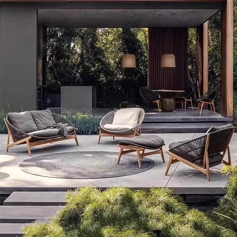 Y  Outdoor solid wood sofa gar - Outdoor Furniture Teak Wood 评论和价格