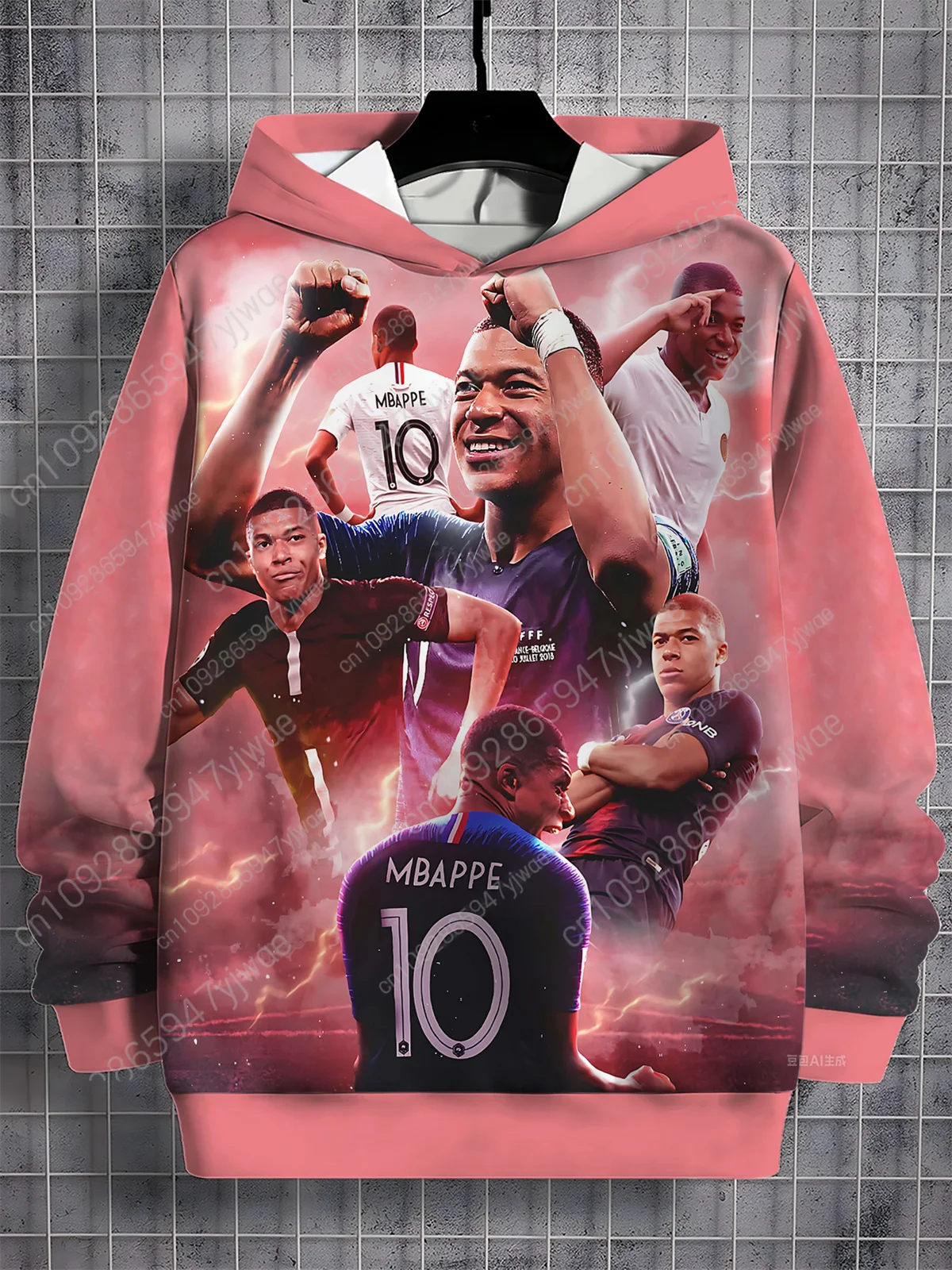 3D 프린트 올 넘버9 축구 스타 킬리안 음바페 시즌 남성 캐주얼 스웨트셔츠 쿨 풀오버 탑스 옷 가을 남성 후드티