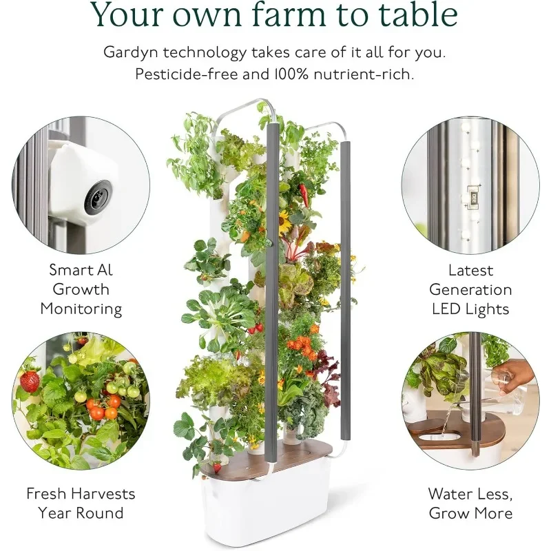 3.0 Hydroponics Growing System & Vertical Garden Planter - includes 30 Non-GMO Indoor Plants