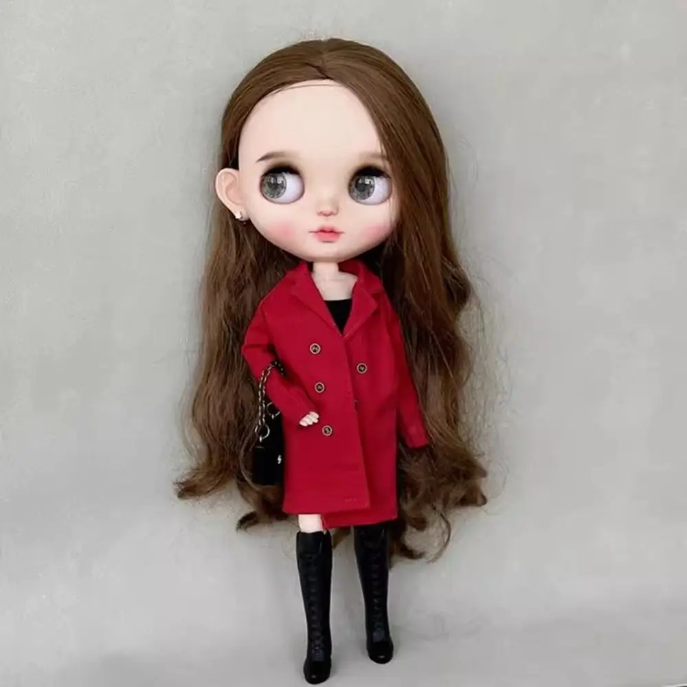 Windbreaker for Blythe Dolls Mini Jacket Coat Long-sleeved Clothes for ob24/26/27 fr pp for A zone 19Joint Body Doll Accessories