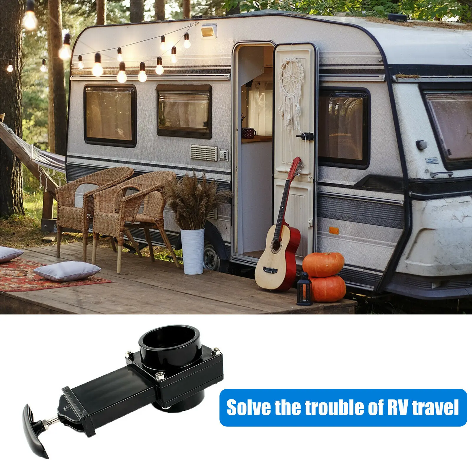 1 قطعة RV المجاري خزان المياه استنزاف صمام 50 مللي متر قطر الصرف الصحي استنزاف بوابة صمام للمنزل متنقل قافلة شاحنة تخييم RV اكسسوارات #5