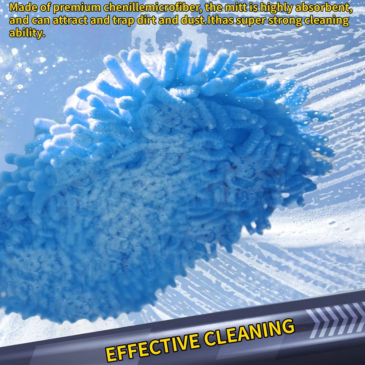 Double-sided Motorcycle Care Cleaning Gloves Cleaning Cloth Towel Microfiber Washable Car Washing Gloves Washing Accessories image 4