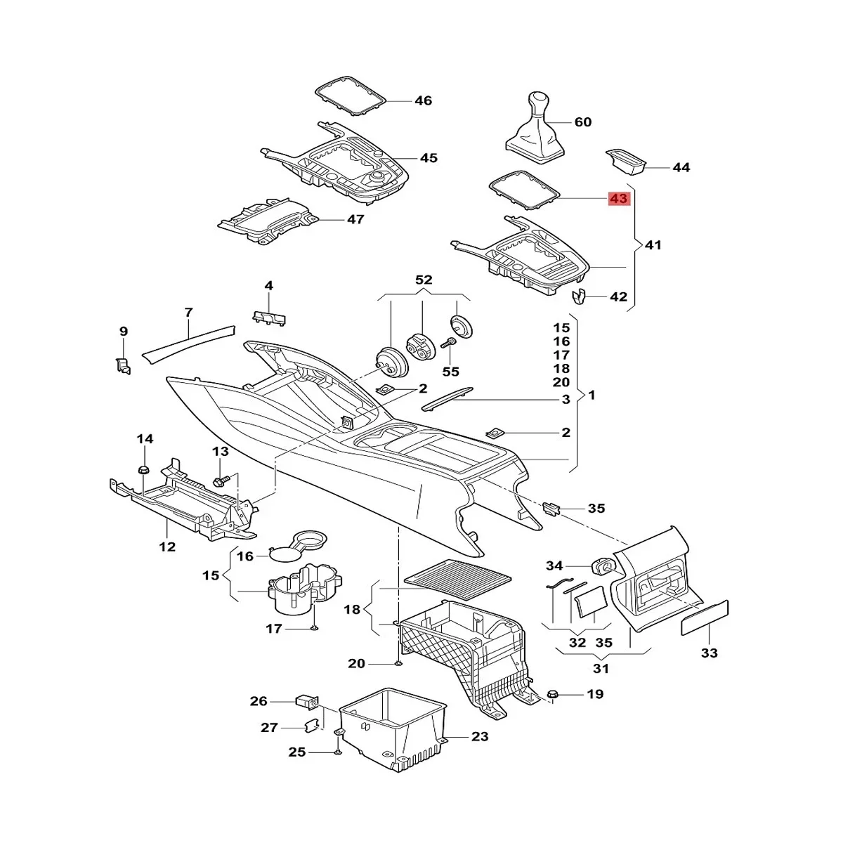 GEFENSI LHD كروم التلقائي والعتاد التحول المقبض الحافة صب الإطار الكسوة لأودي A4 B8 Allroad Avant Q5 8R A5 8T Sportback 8K0864 #6