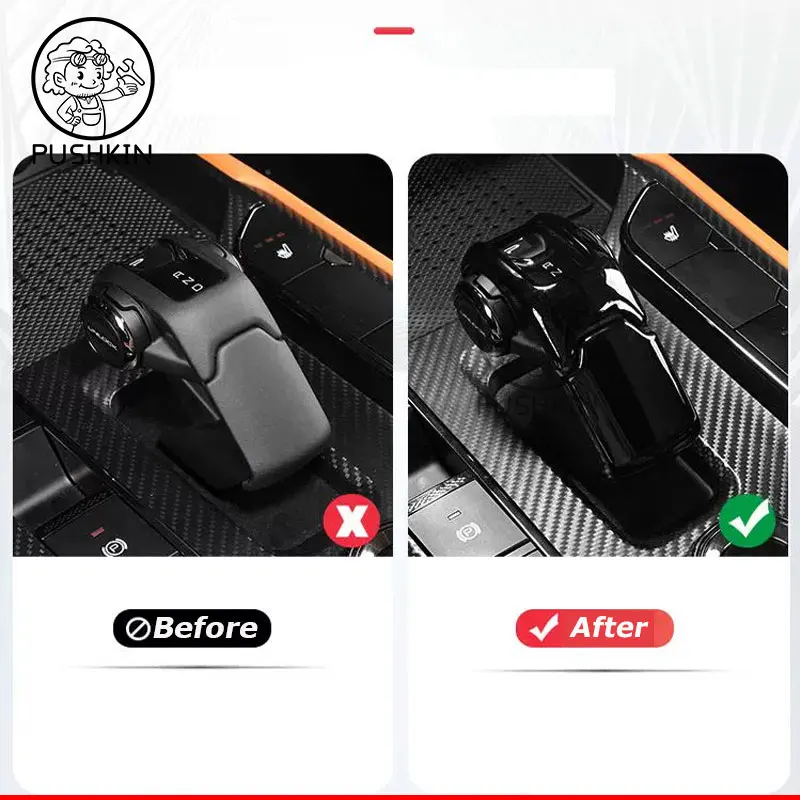 Serat karbon mobil gear shift knob post tuas penutup trim untuk HAVAL H9 2024 2025 baru H9 aksesoris interior styling aksesoris