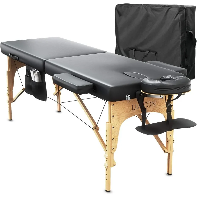 Premium Memory Foam Massage Table - Easy Set Up - Foldable & Portable with Carrying Case