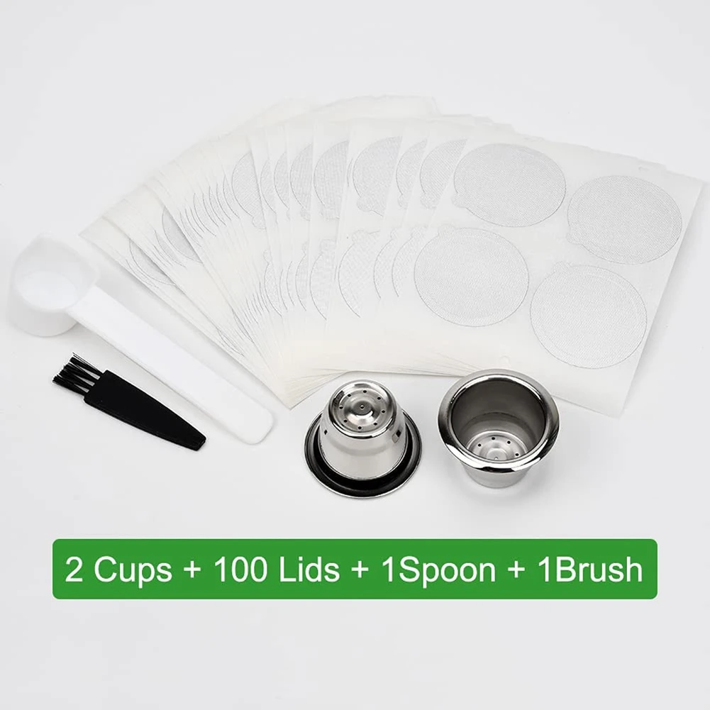 

Reusable Coffee Pods Refillable Coffee Capsules Stainless Steel Reusable Pods with Lids Fit for Coffee Machine