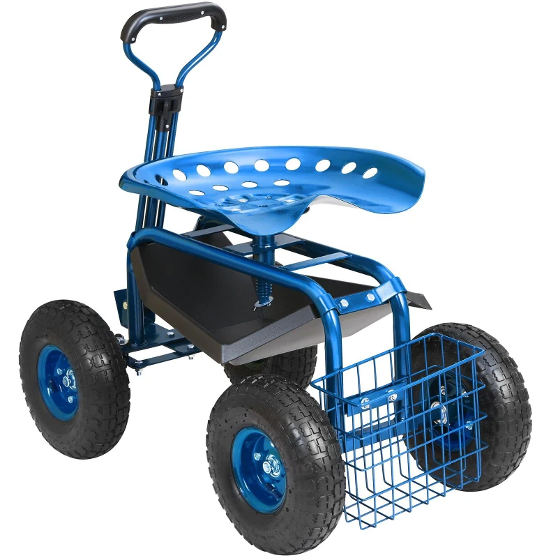

360 degree rotating seat short handle garden trim seat car