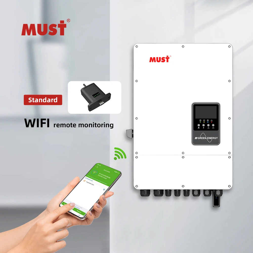 Factory Price For 5KW 6KW 8KW 10KW Three-Phase Hybrid Inverter PH11-5KL1-EU Pure Sine Wave IP66 Protection 98% Efficiency For