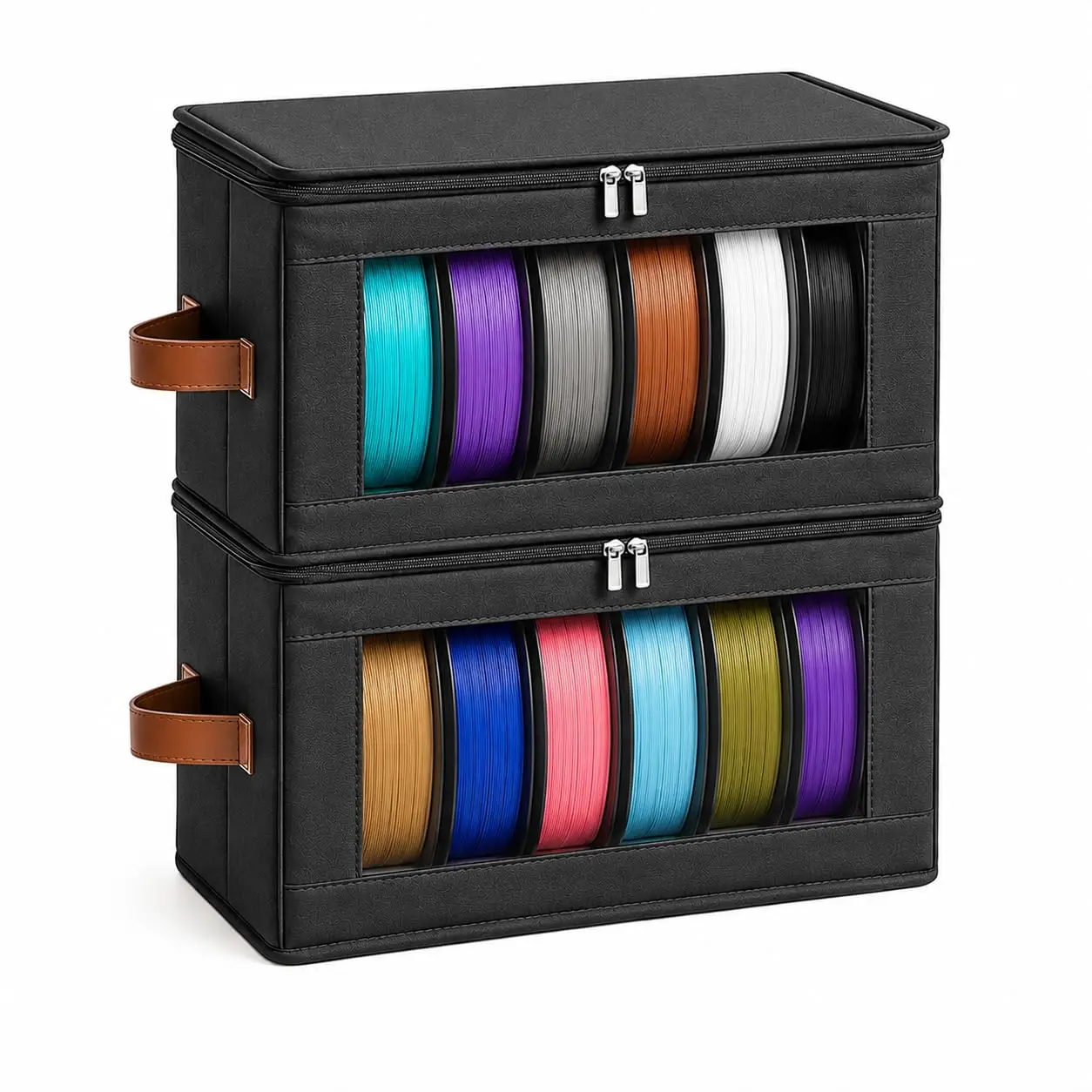 Oxford Cloth 3D Filament Storage Box Waterproof Dry Box with Desiccants | Transparent View,Zipper Design,For Home & Office
