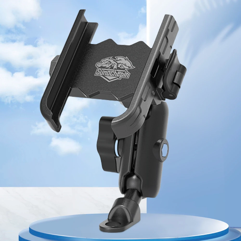 Крепление для телефона на мотоцикле из алюминиевого сплава с защитой от сотрясений, держатель для мобильного телефона на мотоцикле, регулируемый навигационный кронштейн для мотоцикла
