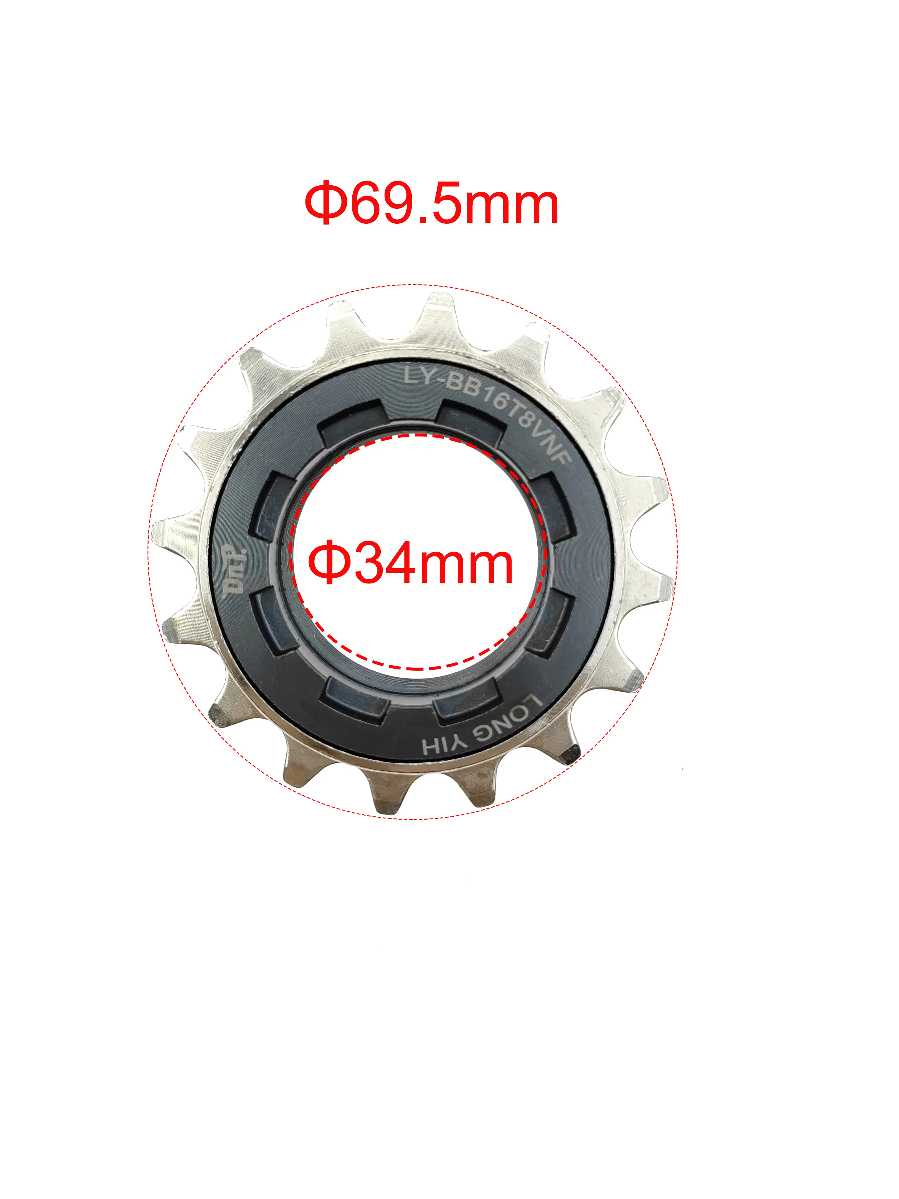 DNP BMX/Fixed Gear/Rod Bicycle Freewheel 16T 34mm Single Speed Bike Steel Flywheel Sprocket Bicycle Accessories