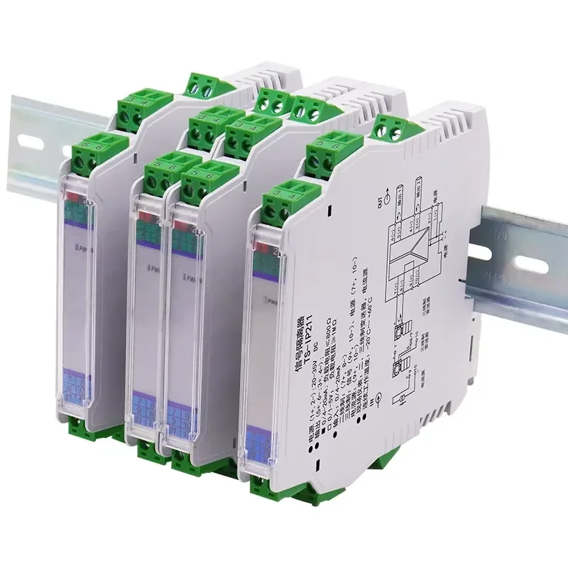 Temperature Transmitter RTD Signal Isolator Pt100 Input 1 In 1 Out Sensor Converter Module 4-20mA 0-10V 5V