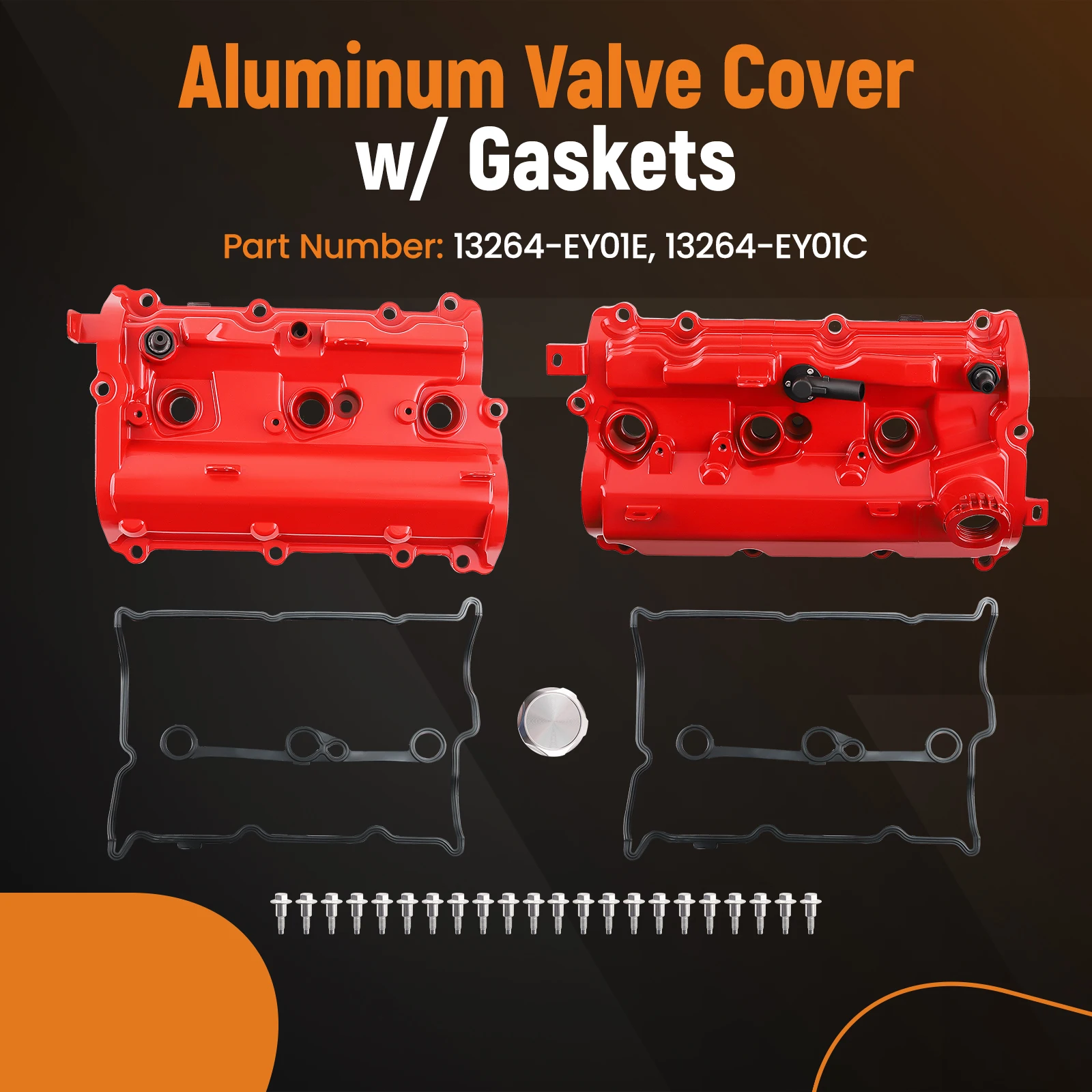 Aluminum Engine Valve Cover & Gasket & Oil Cap for Infiniti FX37 EX37 3.7L 2013  13264EY01E 13264EY01C 13264-EY01A