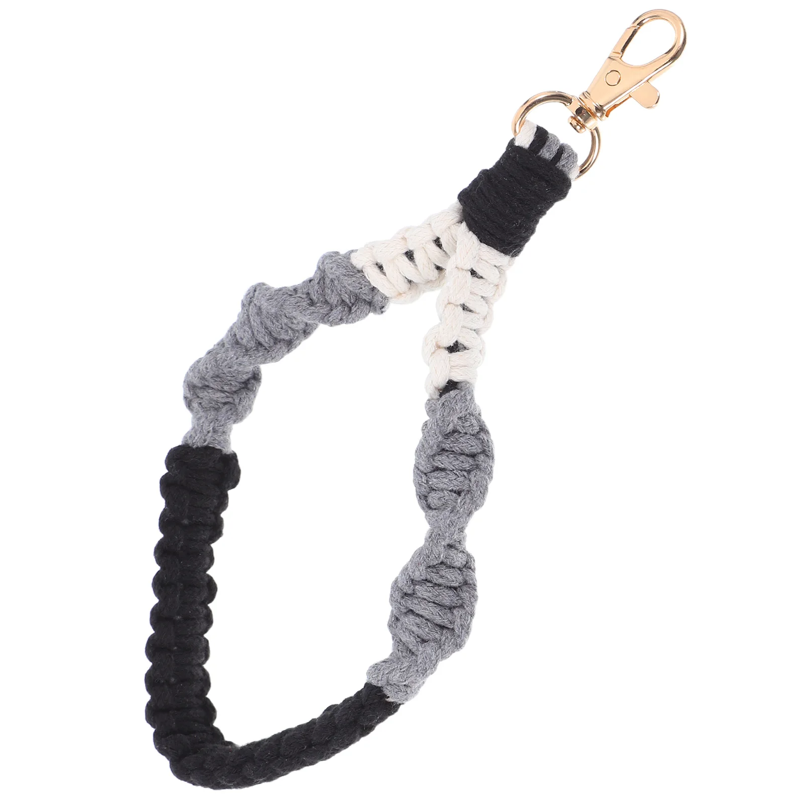 

Colored Cotton Rope Keychain Lanyard Theft Keyring Holder Wrist Car Macrame Bracelet Handwoven Strap