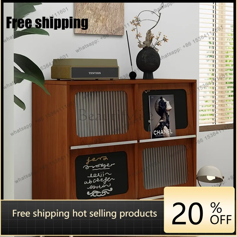 hot Retro Locker Living Room Display Locker Sofa Side Tea Zhongguzi Magazine Cabinet