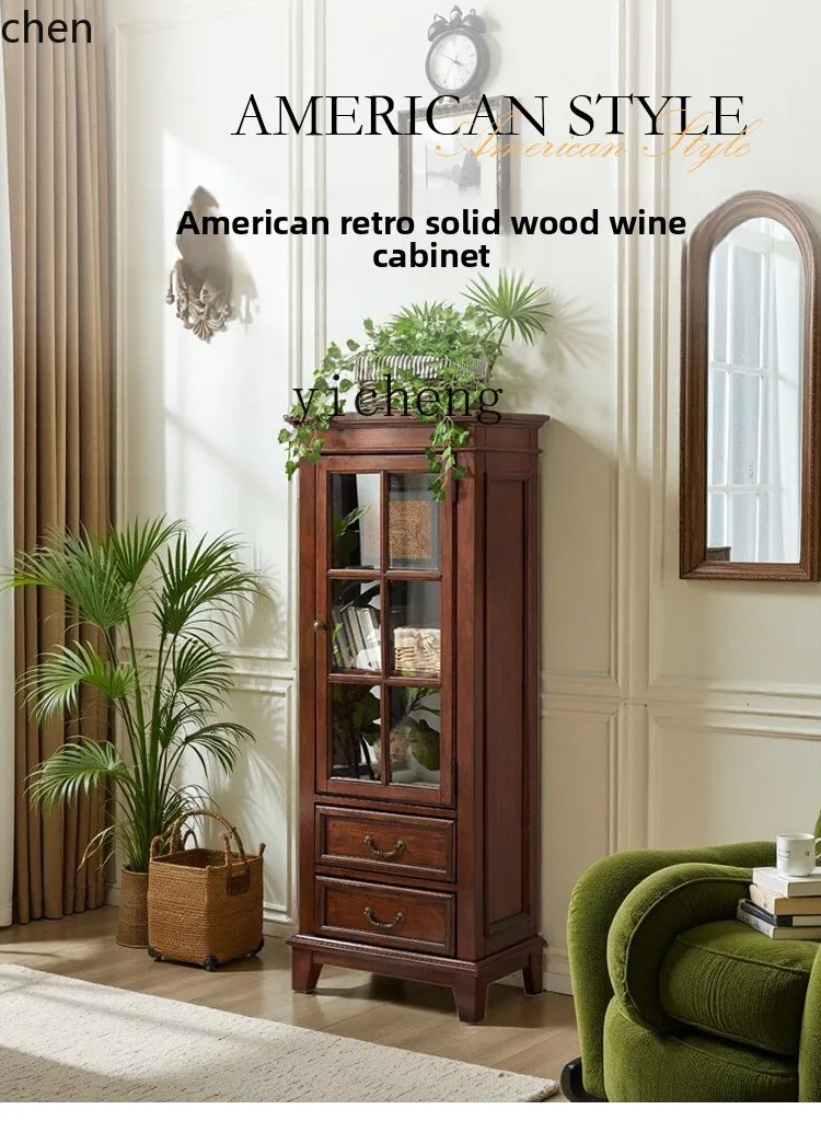 HXL جميع خزانة النبيذ الخشبية الصلبة خزانة النبيذ الزجاجية تعرض جانب التلفزيون