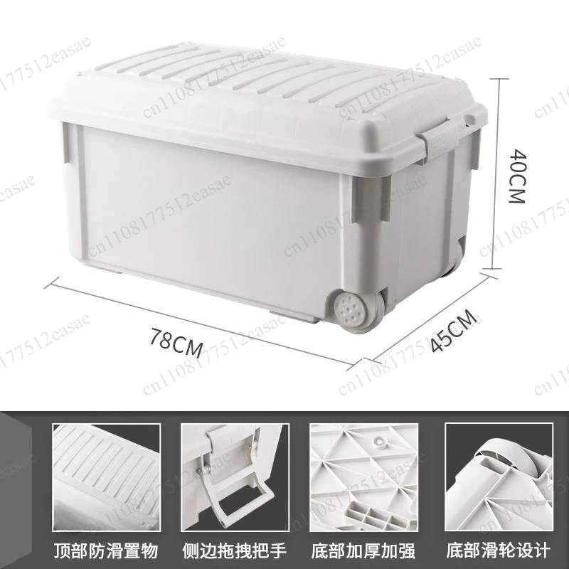 Outdoor Camping Storage Box, Portable Plastic Organizer with Lid, Dustproof Multi-Purpose Utility Crate for Car & Gear