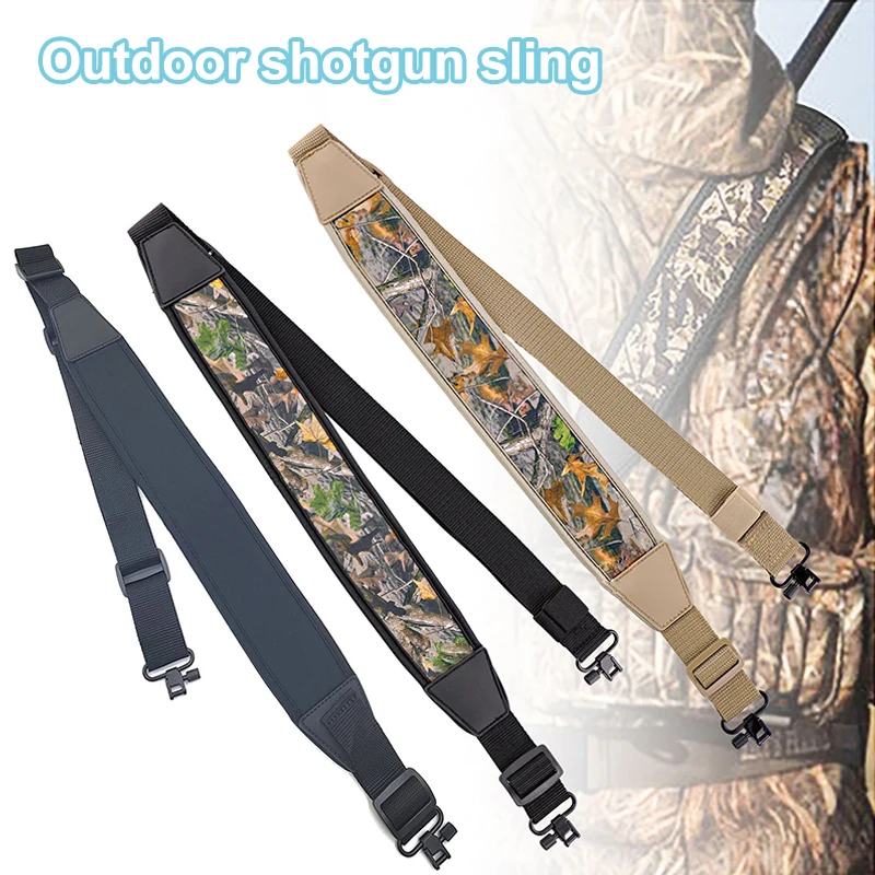 2-Point Harness With Swivels Shoulder Pads Shoulder Strap Length Nylon Adjustable Shoulder Straps For Outdoors Hunting Shooting