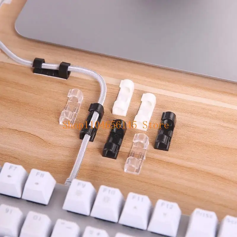 20pcs Charging Cord Data Line Self Adhesive Earphone Wire Network Cable Storage Organizer Holder Clamp for Home Office