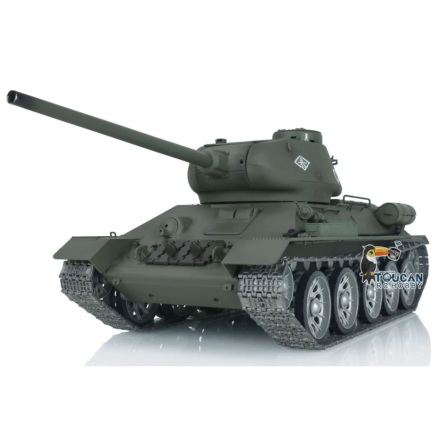 Henglong 1/16 Pro Ver 7.0 Soviet T34-85 3909 360°Barrel Recoil Metal Tracks Wheels Engine Sound RC Armored Tank TH17770-SMT7