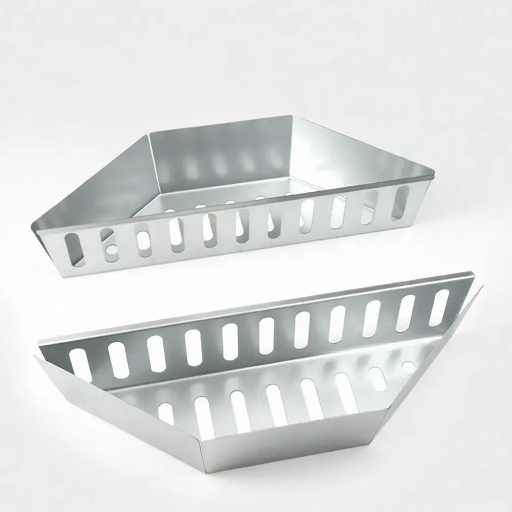 Galvanized BBQ Charcoal Holder Heavy Duty Grill Basket Ash Collector Outdoor Camping Cooking Equipment High Heat Efficiency