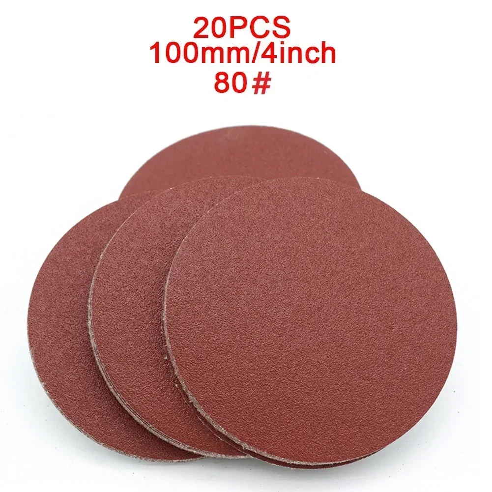 20pcs 4inch 40-2000Grit Special Sandpaper Disk8 Holes Sandpaper Pads Set Hook & Loop Abrasive Sander Paper For Polishing Tools