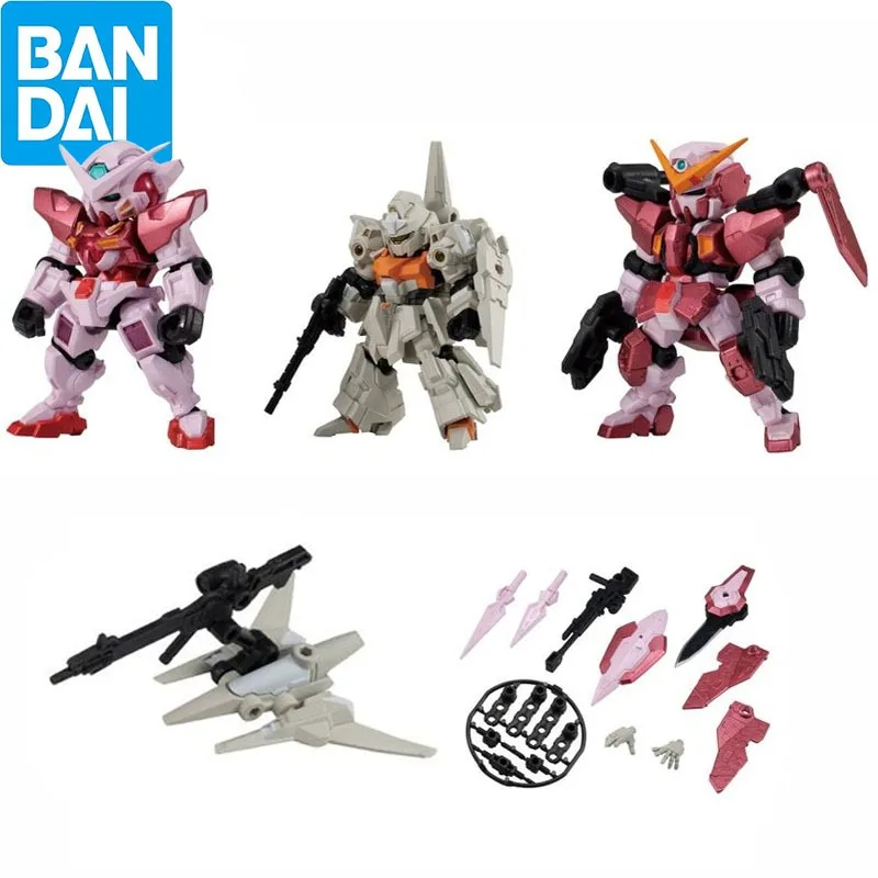 Bandai Genuine Gundam MSE15.5 Gashapon Toys Exia Dynames ReZEL Gundam Anime Figure Assembly Model Decoration Kids Gifts