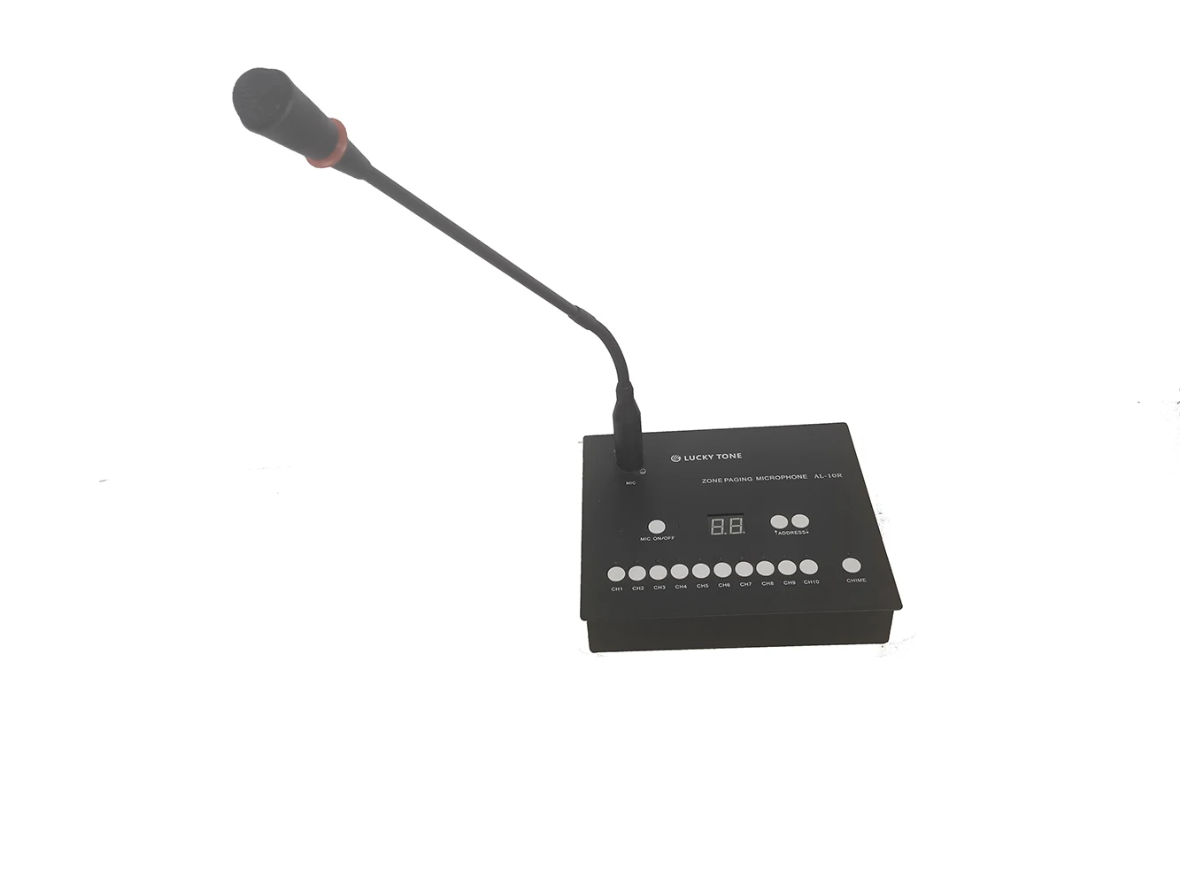 M 160 Zone Paging Station Channel 1 To 10 Paging Station with High Sensitivity Gooseneck Microphone