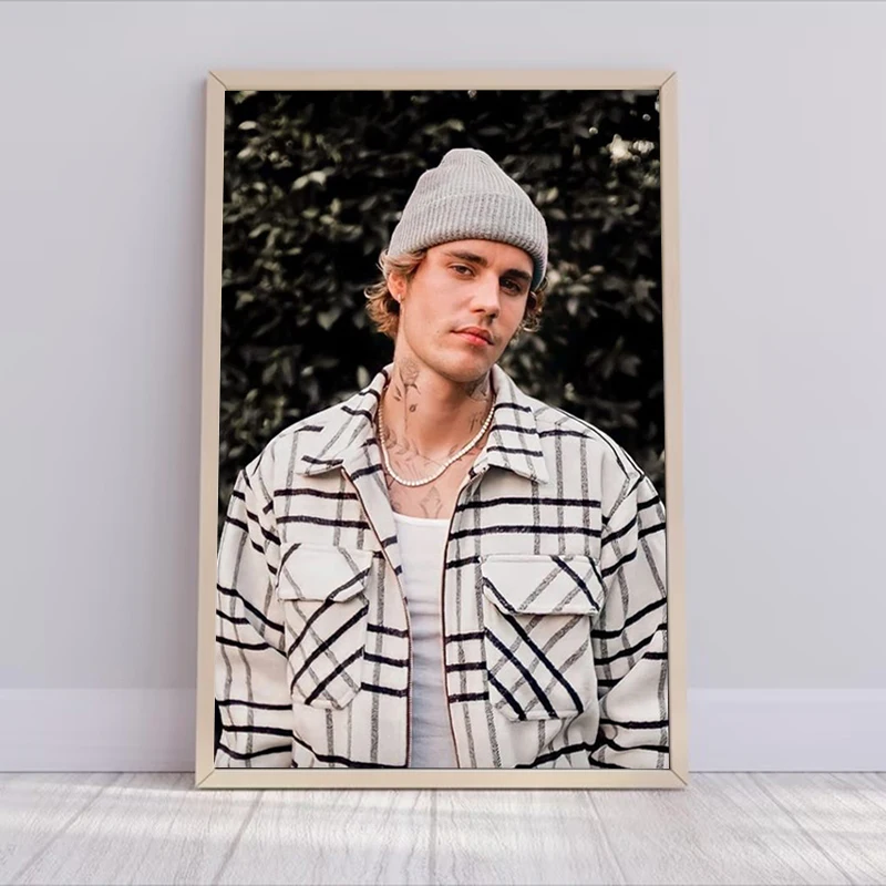 Justin Bieber Decoration Pictures Room Wall Decoration Painting on Canvas Posters for Wall Home Decor Interior Paintings Poster