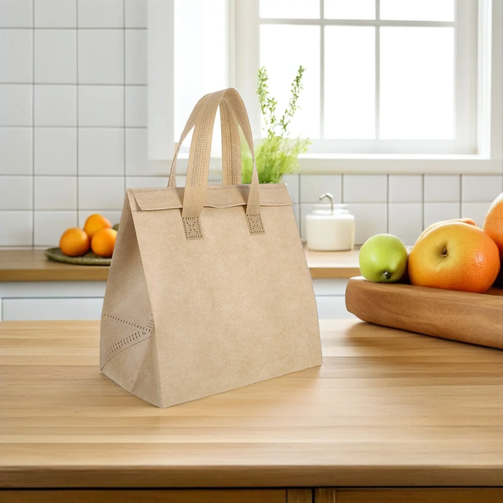 12Pcs Insulated Take-Out Bag Reusable Delivery Hot Cold Food Aluminum Foil Coffee Seafood Grocery Lunch Hot Cold Food view 4