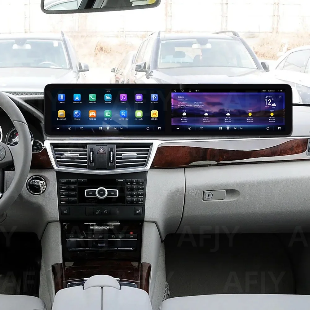 Carplay 24,6 Zoll Stereo-Bildschirm für Mercedes-Benz Serie E-Klasse (W212) 2009 2010–2015, Autoradio, GPS-Navigation, Multimedia-Kopfeinheit