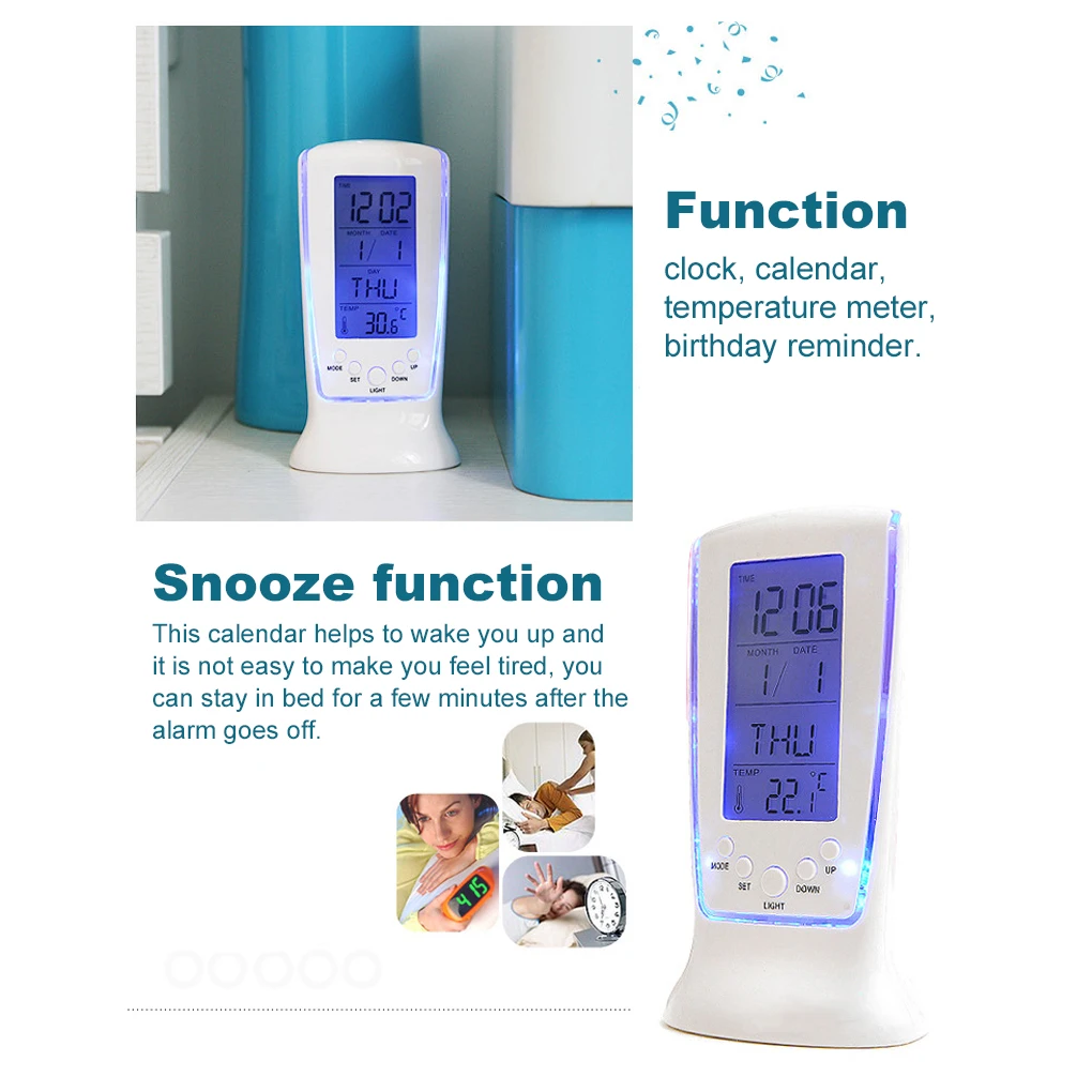Alarm Clock Led Bac…